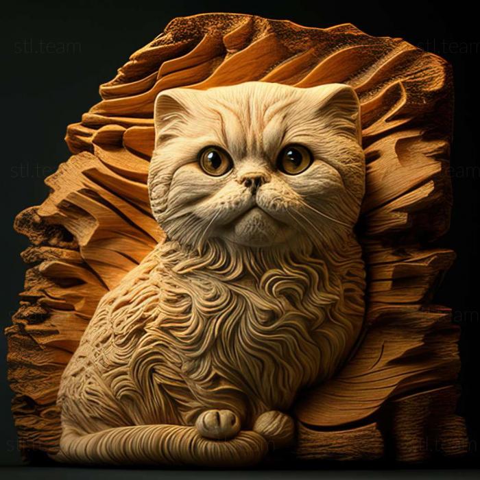 3D model Scottish Fold cat (STL)